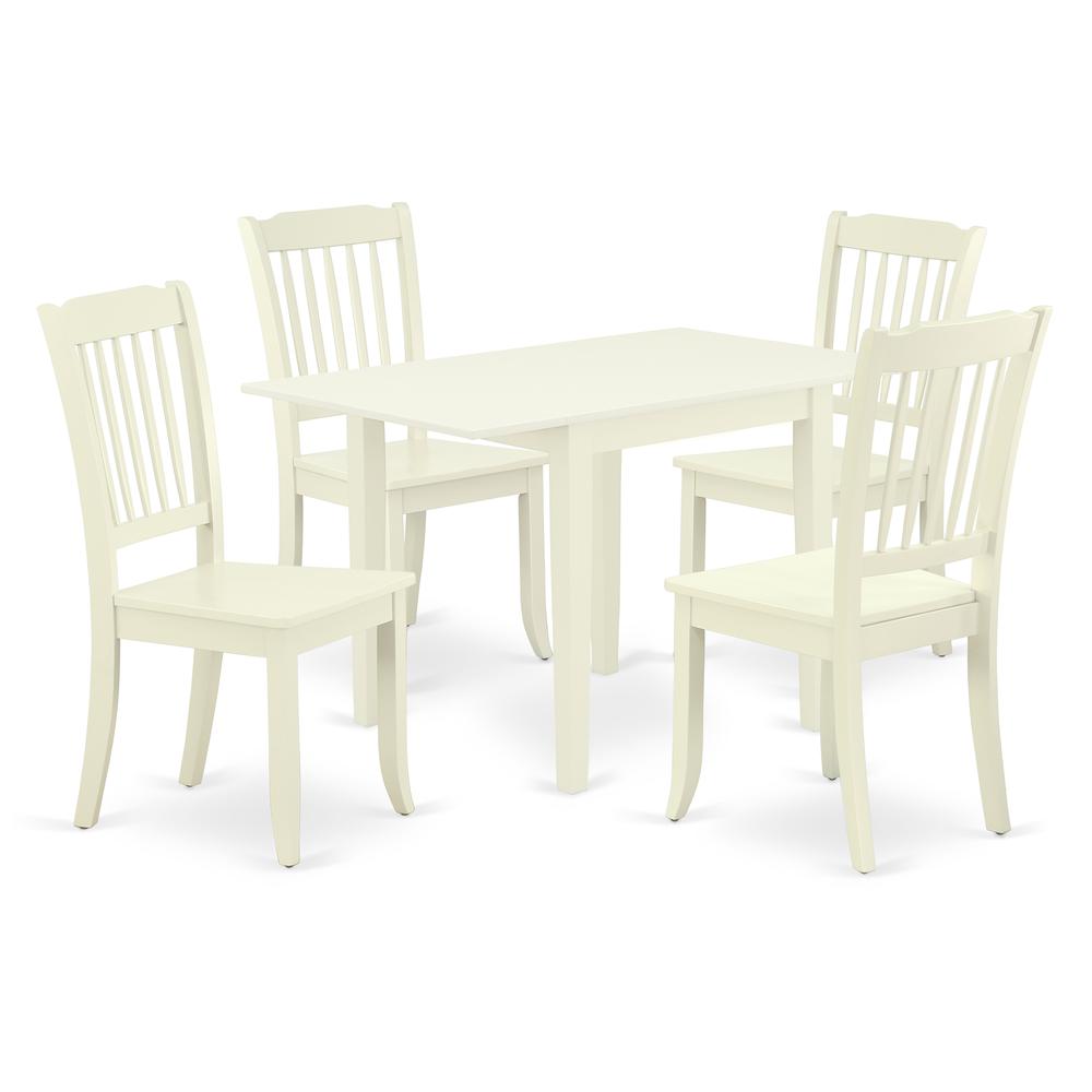 Dining Room Set Linen White, NDDA5-LWH-W. Picture 1