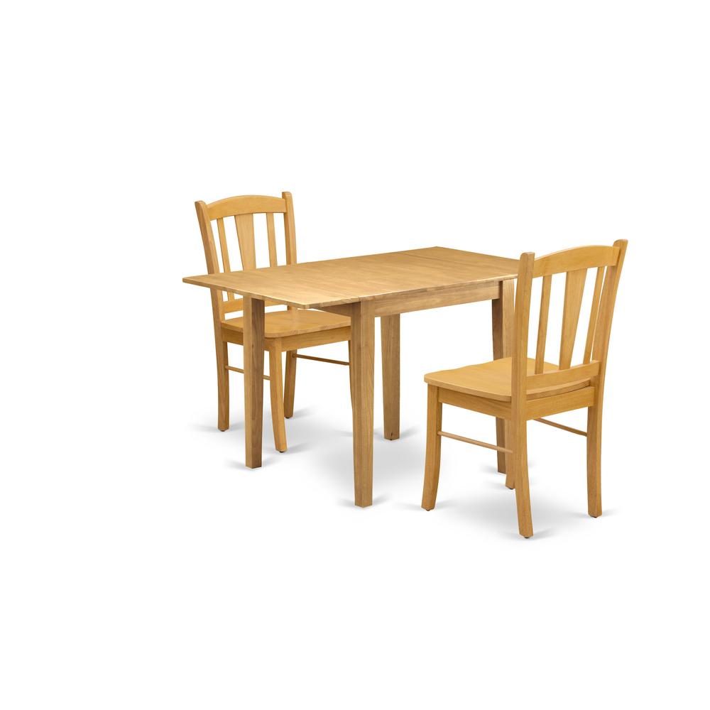 Dining Room Set Oak, NDDL3-OAK-W. Picture 1