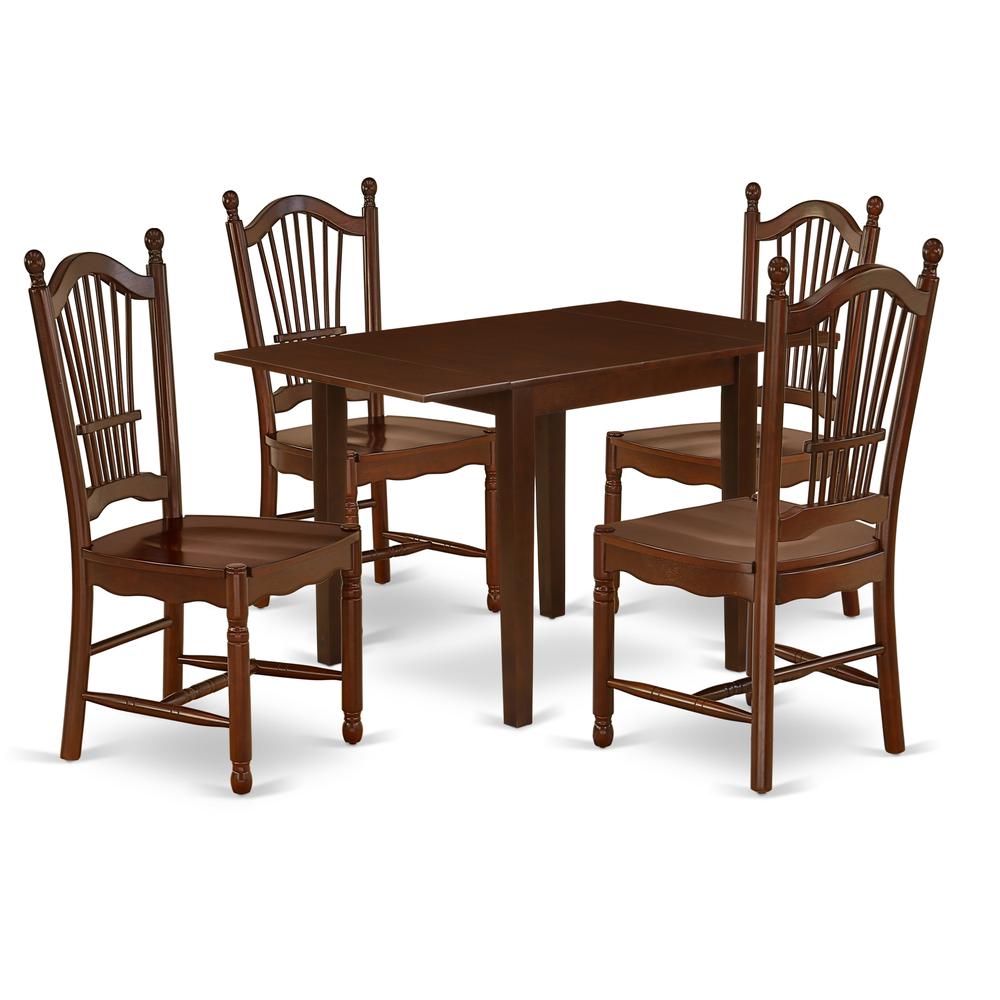 Dining Room Set Mahogany, NDDO5-MAH-W. Picture 1