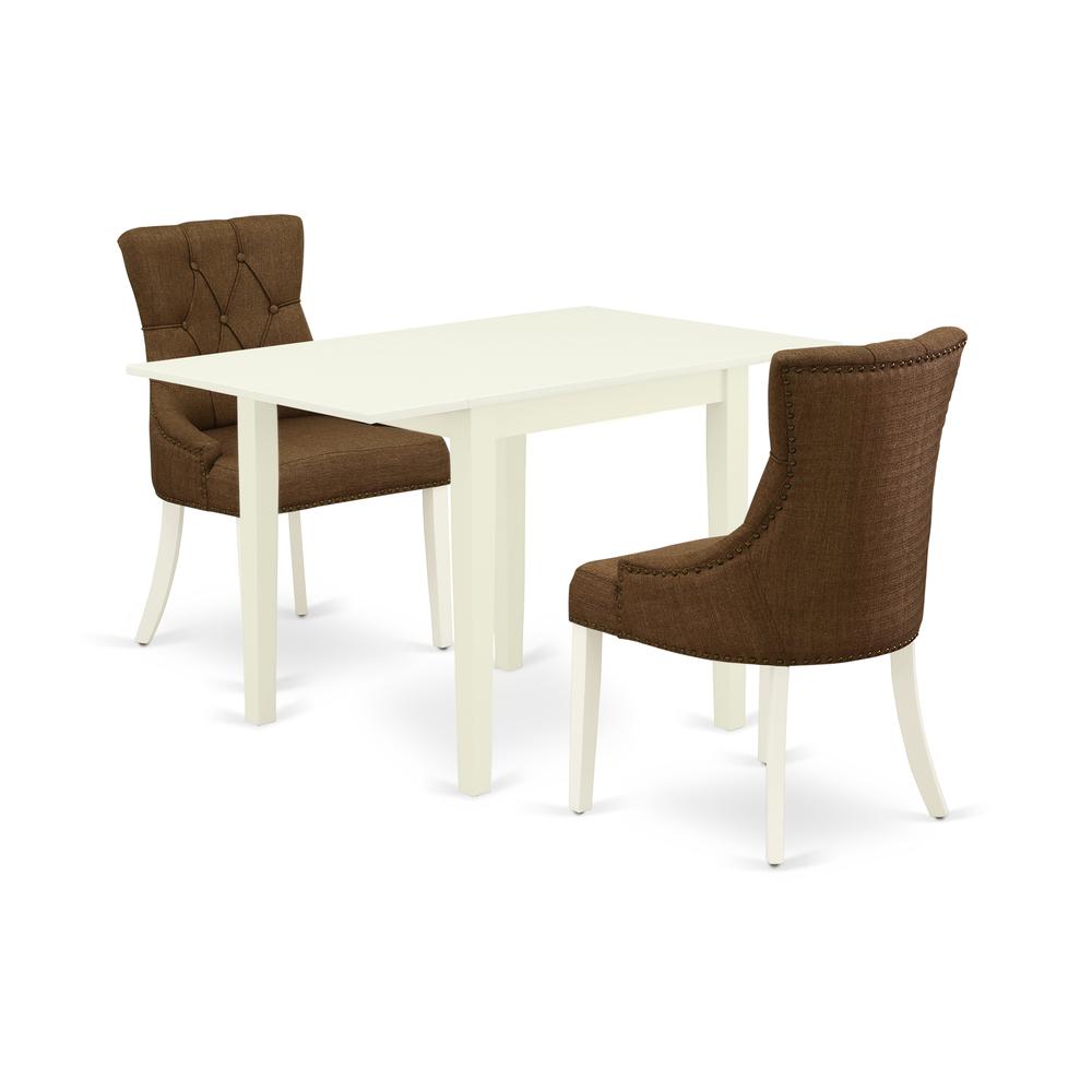 Dining Room Set Linen White, NDFR3-LWH-18. Picture 1