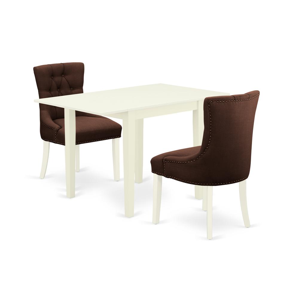 Dining Room Set Linen White, NDFR3-LWH-19. Picture 1