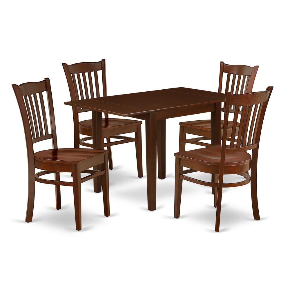 Dining Room Set Mahogany, NDGR5-MAH-W. Picture 1