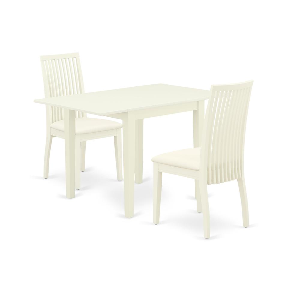 Dining Room Set Linen White, NDIP3-LWH-C. Picture 1