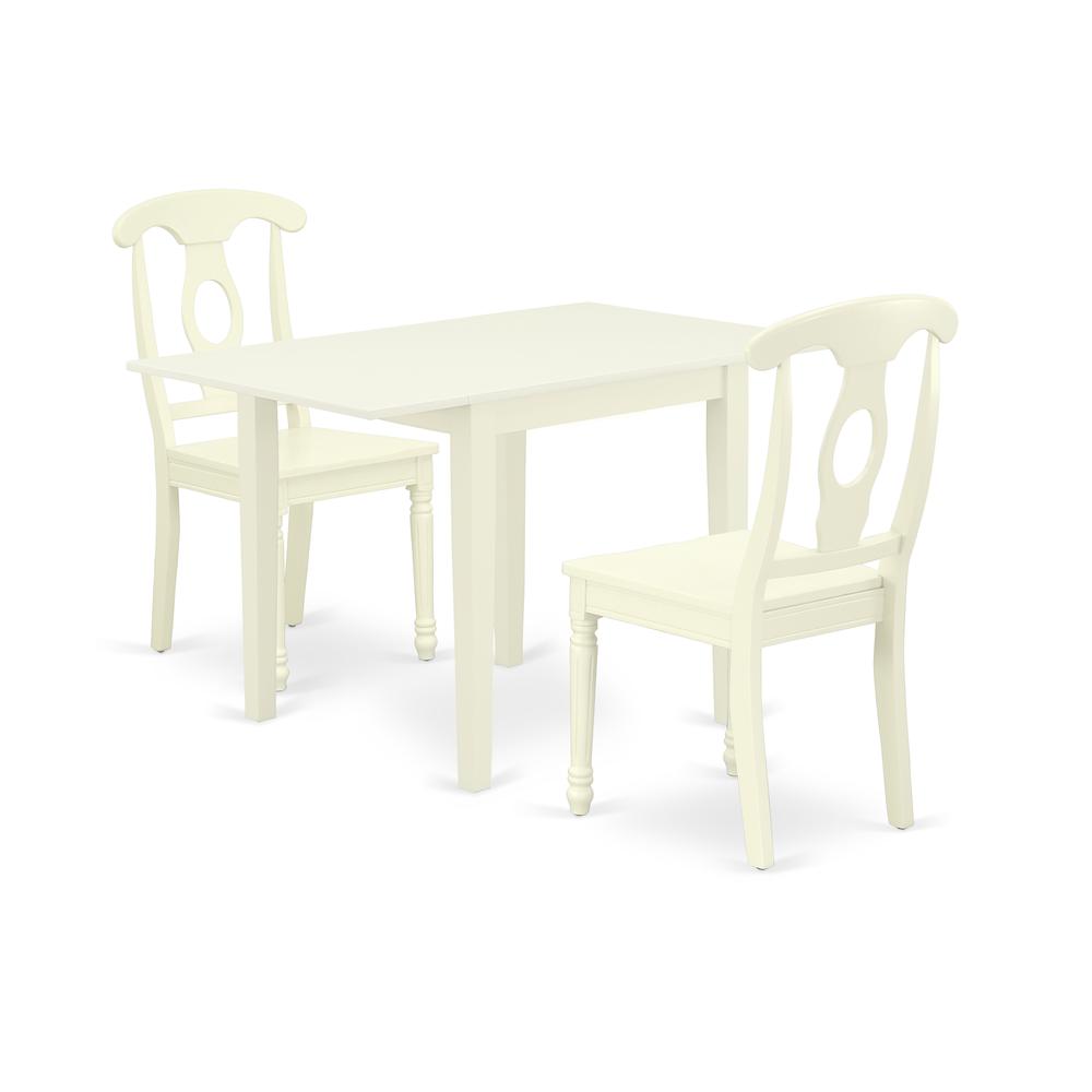 Dining Room Set Linen White, NDKE3-LWH-W. Picture 1