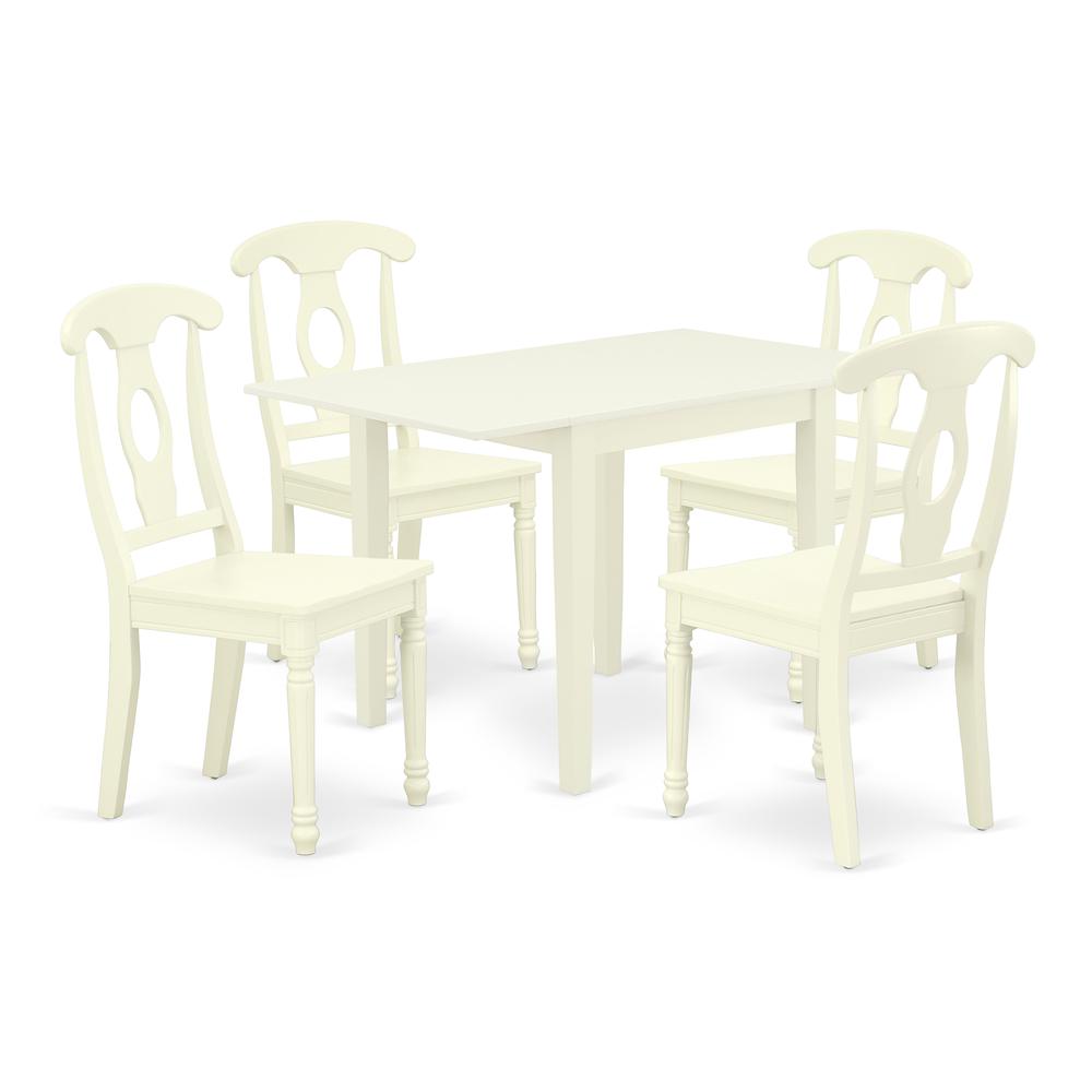 Dining Room Set Linen White, NDKE5-LWH-W. Picture 1