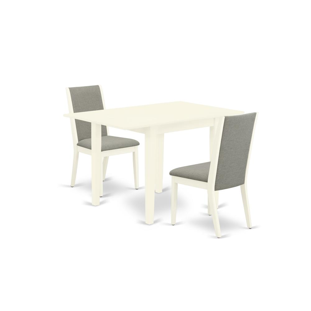 Dining Room Set Linen White, NDLA3-LWH-06. Picture 1