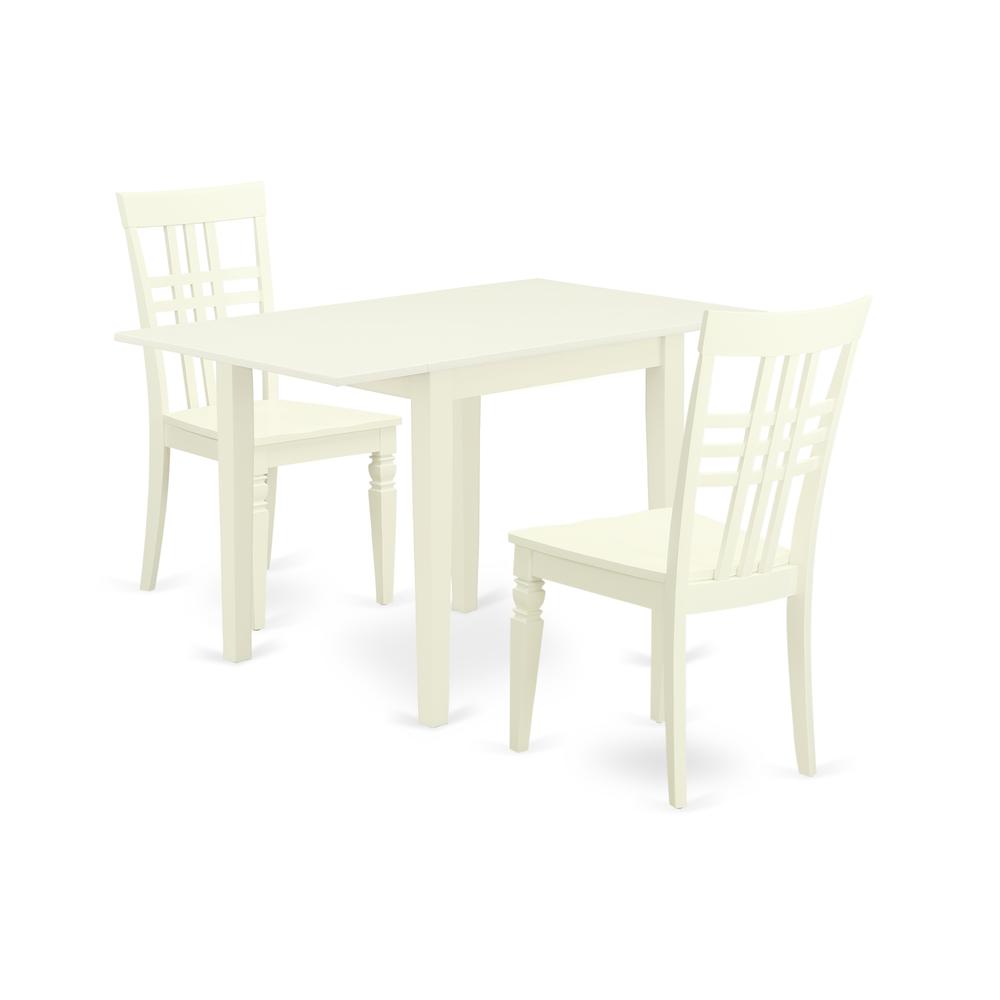 Dining Room Set Linen White, NDLG3-LWH-W. Picture 1