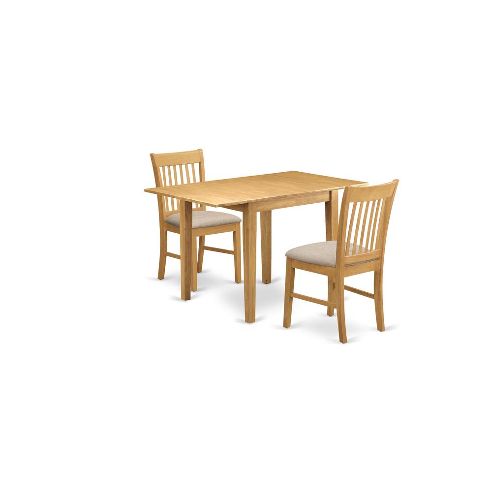 Dining Room Set Oak, NDNO3-OAK-C. Picture 1