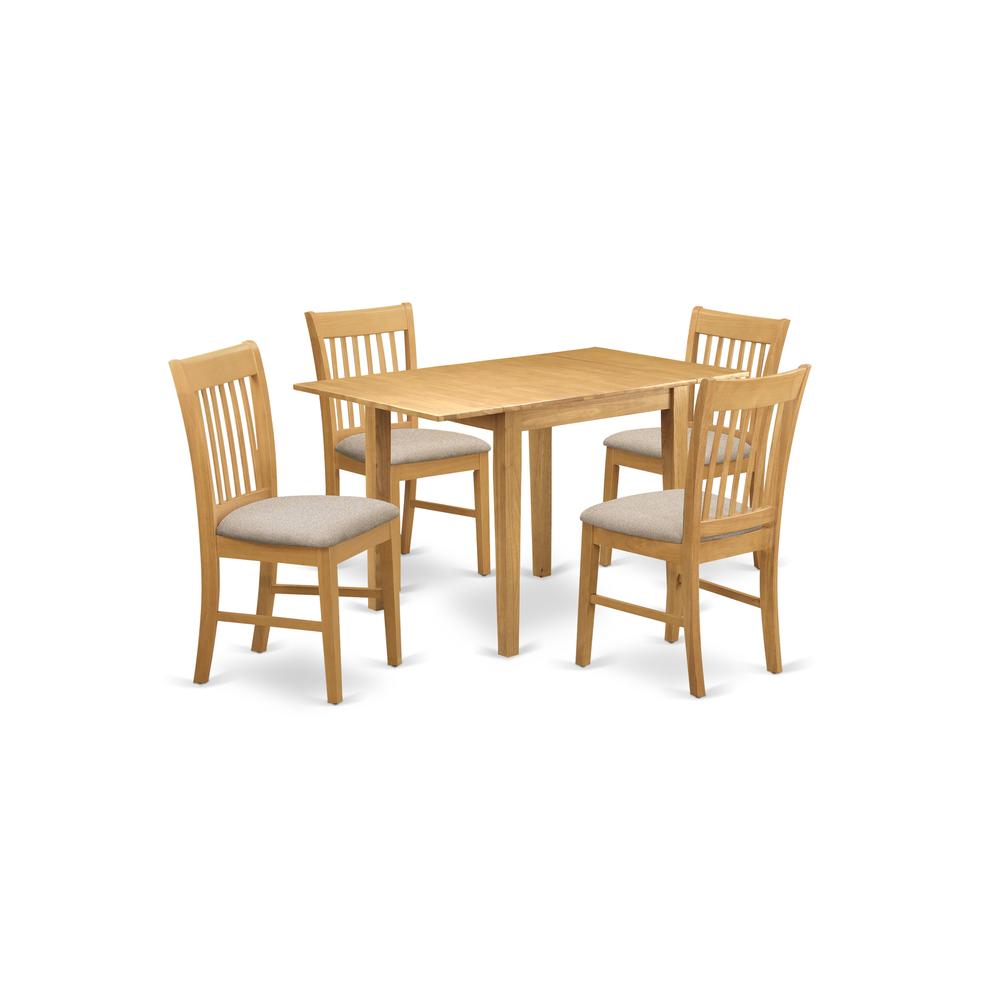 Dining Room Set Oak, NDNO5-OAK-C. Picture 1