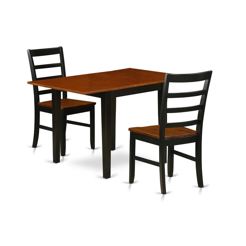 Dining Room Set Black & Cherry, NDPF3-BCH-W. Picture 1