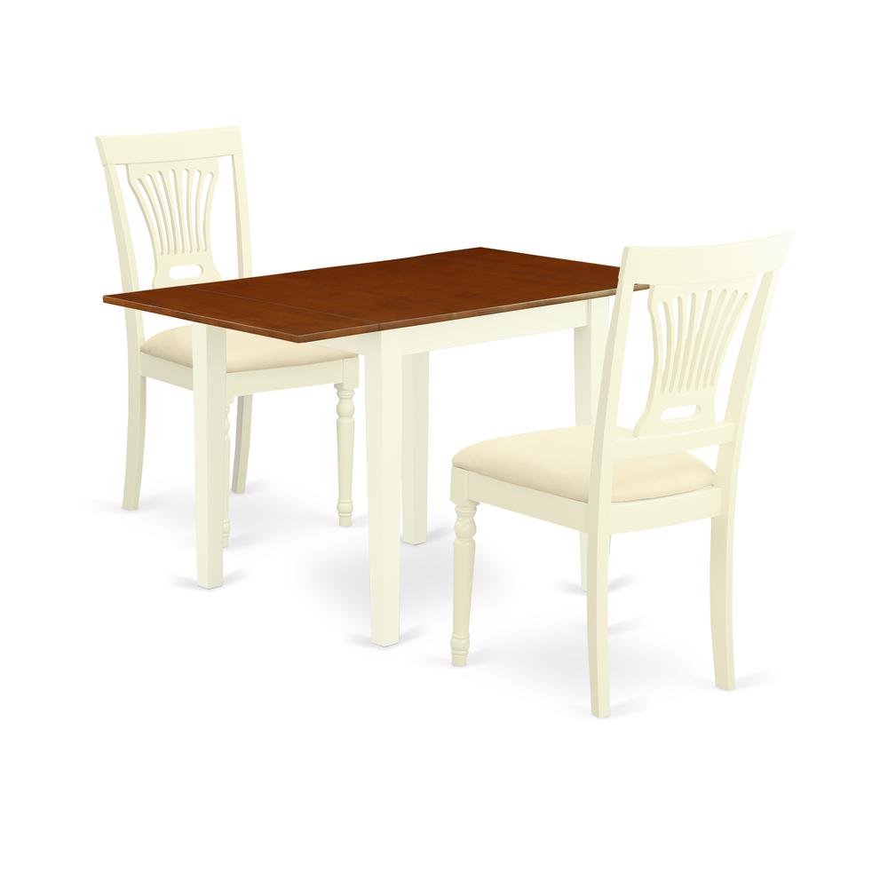 Dining Room Set Buttermilk & Cherry, NDPL3-WHI-C. Picture 1