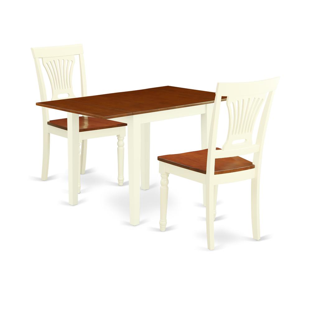 Dining Room Set Buttermilk & Cherry, NDPL3-WHI-W. Picture 1