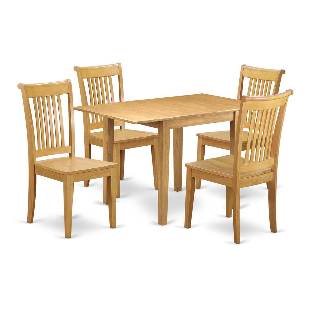 Dining Room Set Oak, NDPO5-OAK-W. Picture 1