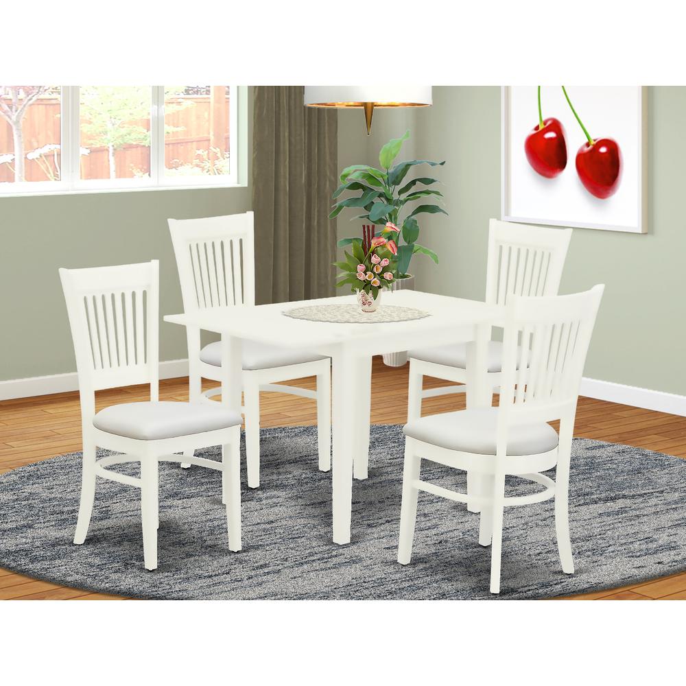 Dining Table- Dining Chairs, NDVA5-LWH-C. Picture 4