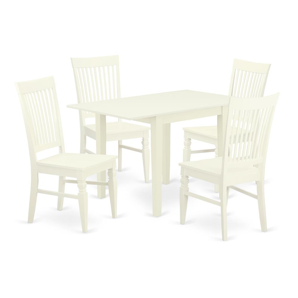 Dining Room Set Linen White, NDWE5-LWH-W. Picture 1