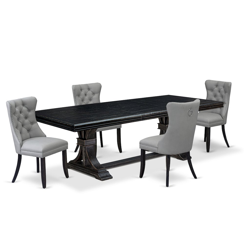 5 piece dining table set a dining table and 4 Faux Leather dining Chairs. Picture 1