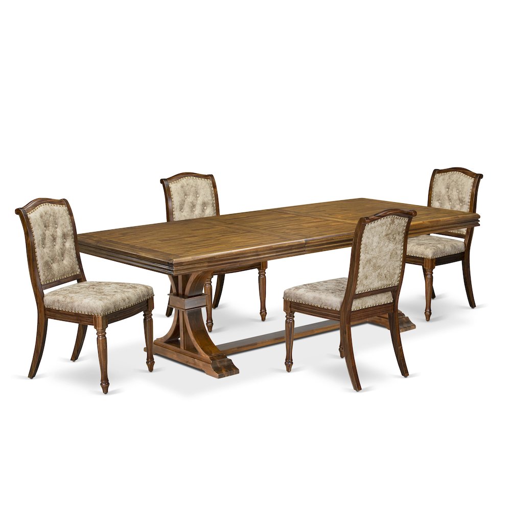 5 Pieces Kitchen table set a Rectangular Dining Table and 4 Dining Room Chairs. Picture 1