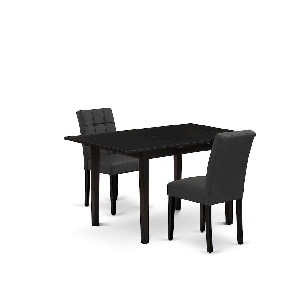 3 Piece Dinner Table Set consists A Wooden Table. Picture 1