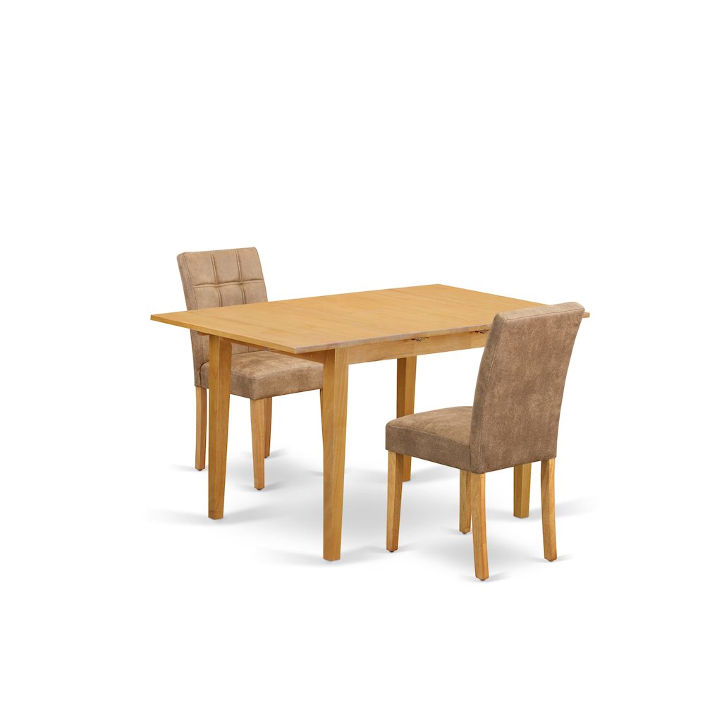 3 Piece Dining Set consists A Wooden Dining Table. Picture 1
