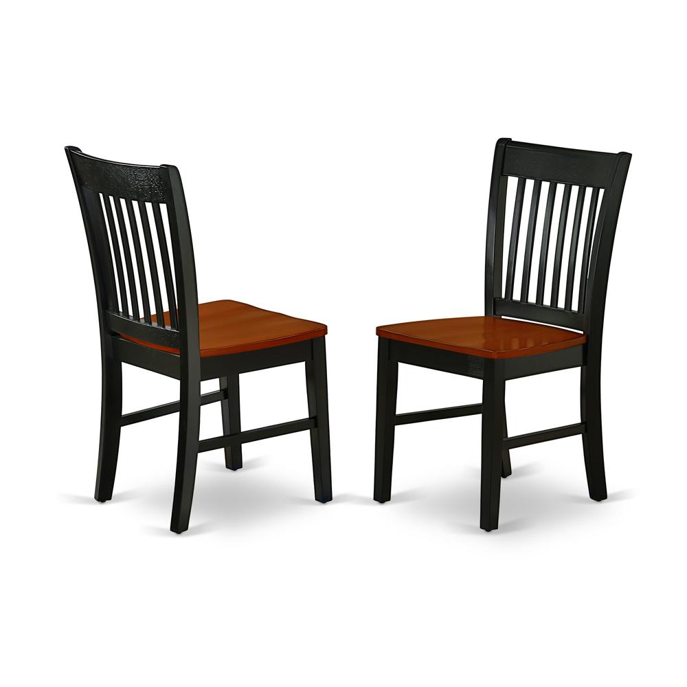 Dining Room Set Black & Cherry, MZNO5-BCH-W. Picture 3