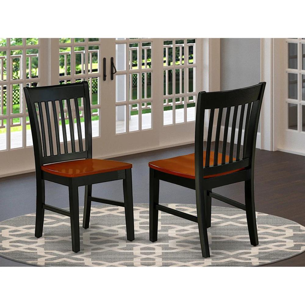 Dining Chair Black & Cherry, NFC-BCH-W. Picture 3