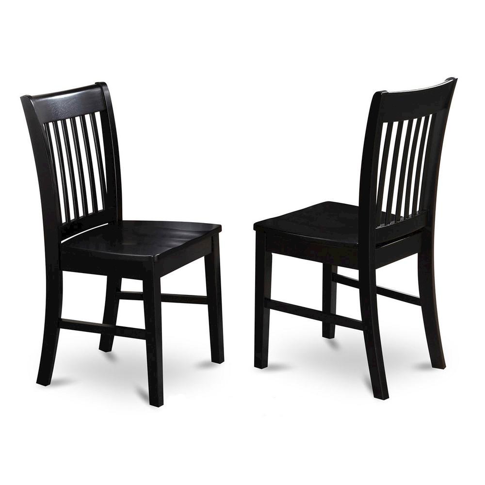 Elegant Black Wooden Dining Chairs – Set of 2 for Kitchen or Dining. Picture 1