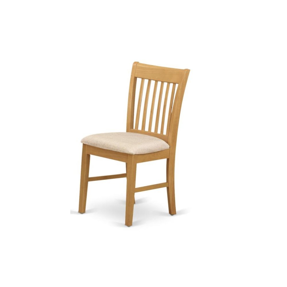 NFC-OAK-C Norfolk kitchen dining chair with Cushion Seat -Oak Finish.. Picture 2