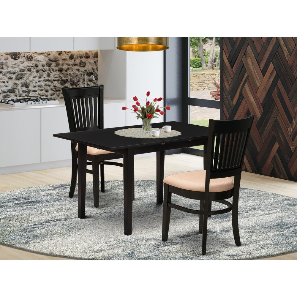 Dining Table- Dining Chairs, NFVA3-BLK-C. Picture 4