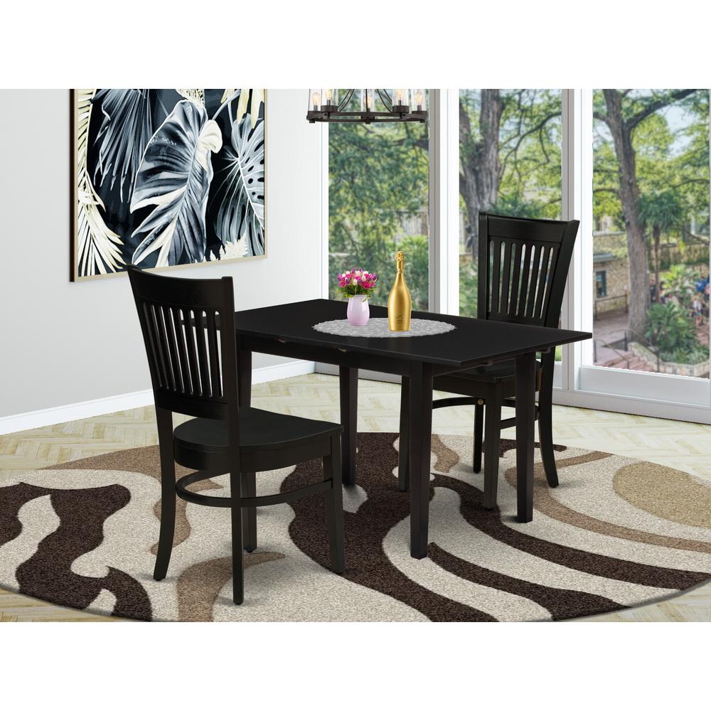 Dining Table- Dining Chairs, NFVA3-BLK-W. Picture 4