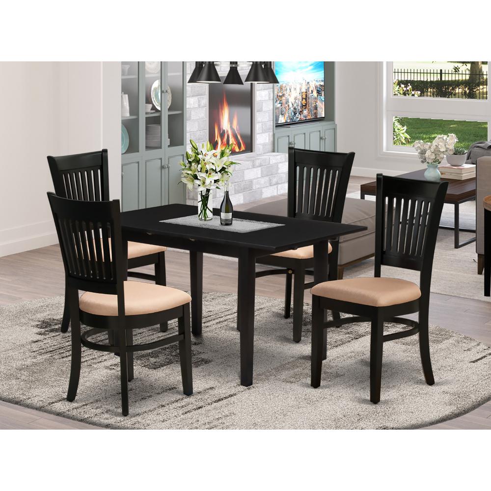 Dining Table- Dining Chairs, NFVA5-BLK-C. Picture 4