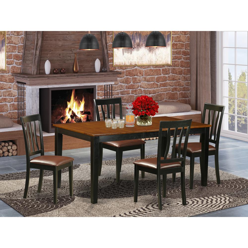 5  PC  Kitchen  Table  set-Dining  Table  and  4  Wood  Kitchen  Chairs. Picture 4