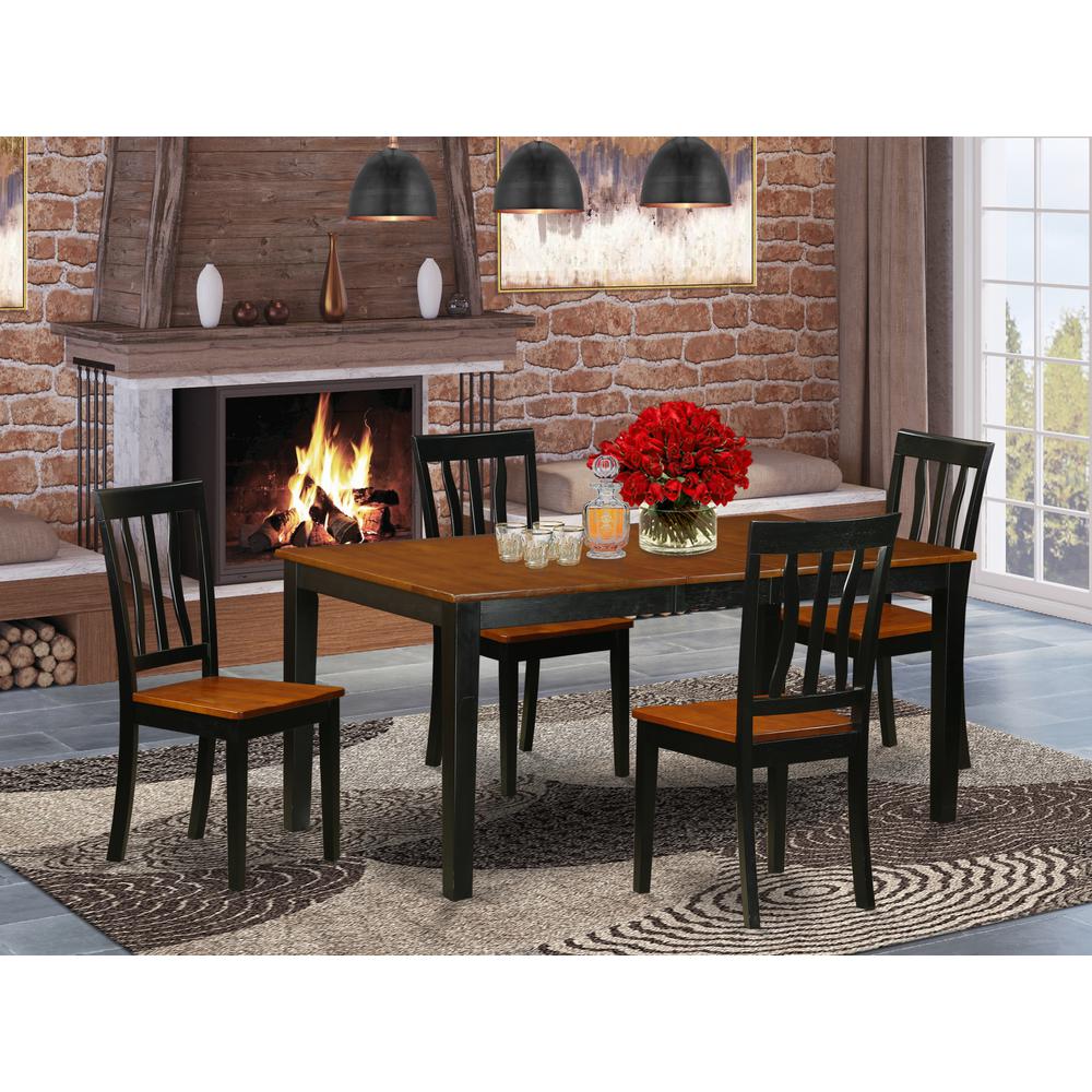 5  PC  Kitchen  Table  set-Dining  Table  and  4  Wood  Kitchen  Chairs. Picture 4