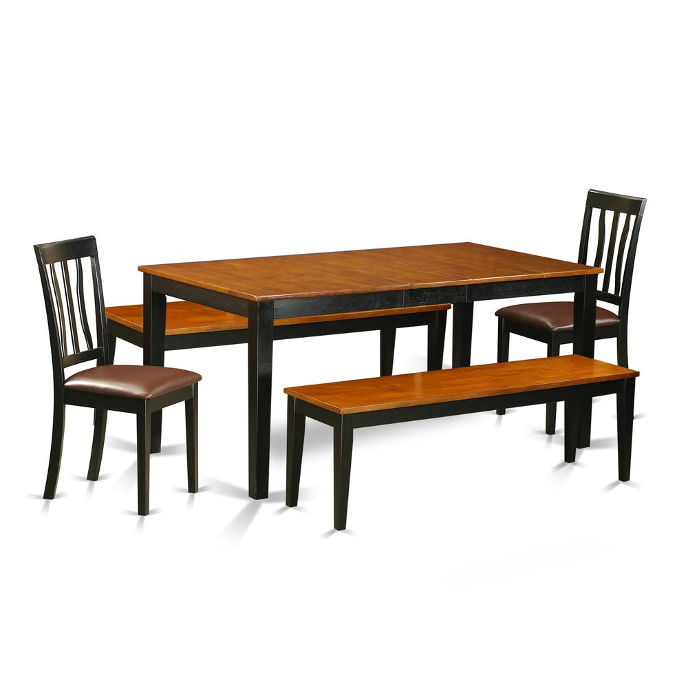 Dining Room Set Black & Cherry, NIAN5N-BCH-LC. Picture 1