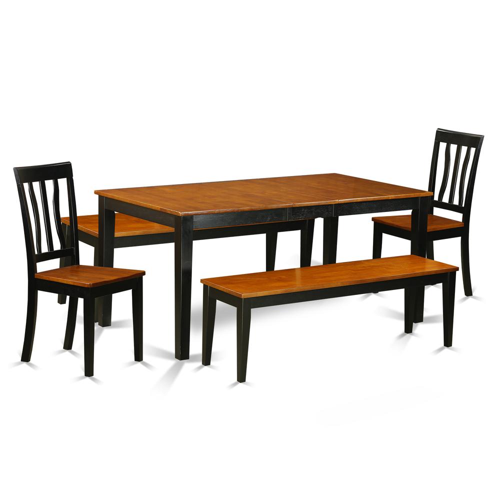 Dining Room Set Black & Cherry, NIAN5N-BCH-W. Picture 1