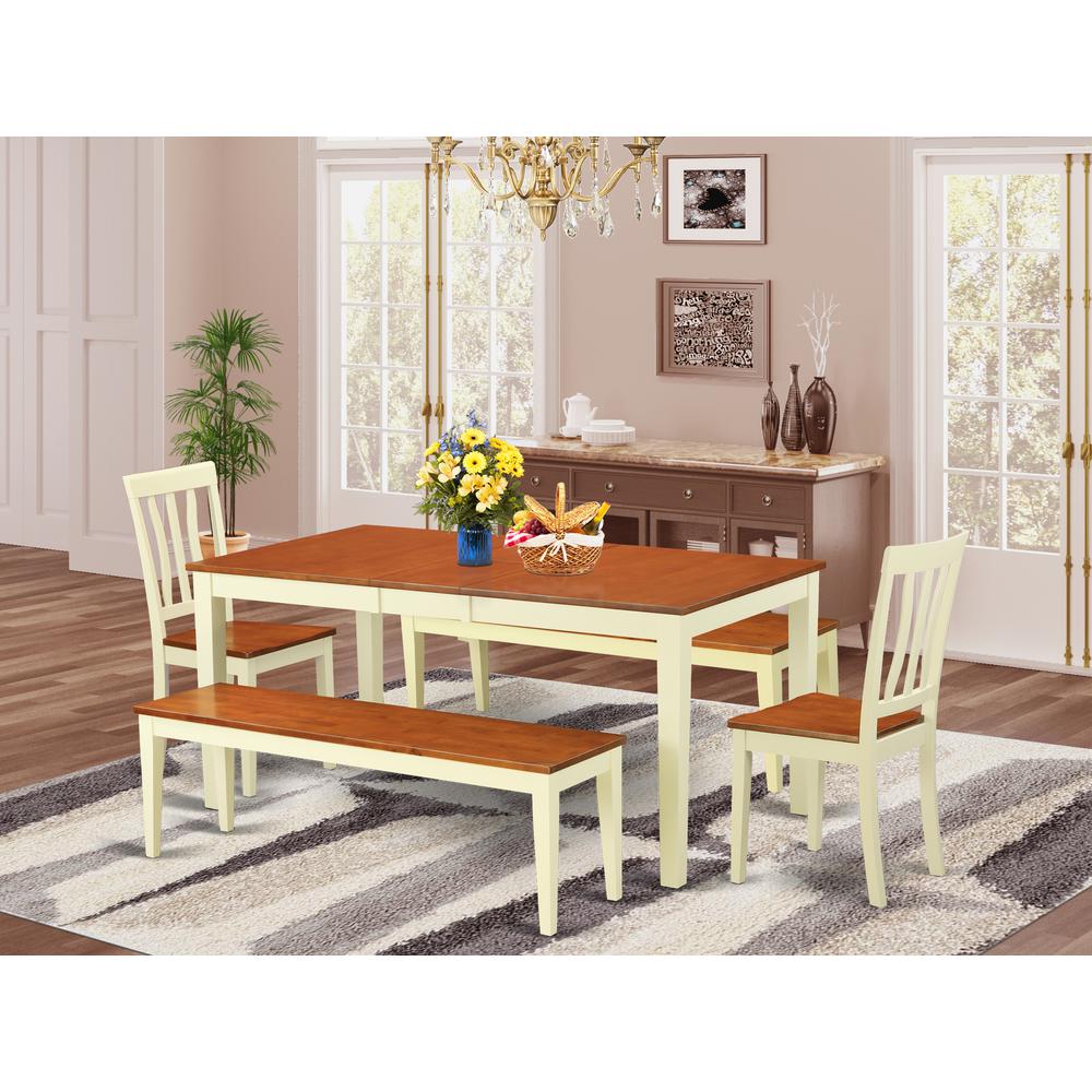 5  Pc  Dining  room  set  with  bench-Kitchen  Tables  and  2  Dining  Chairs  Plus  2  bench. Picture 6