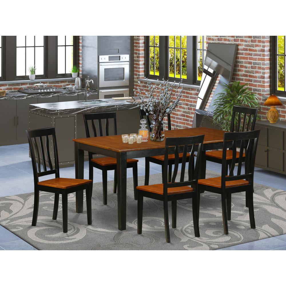 7  PC  Kitchen  Table  set-Dining  Table  and  6  Wood  Dining  Chairs. Picture 4
