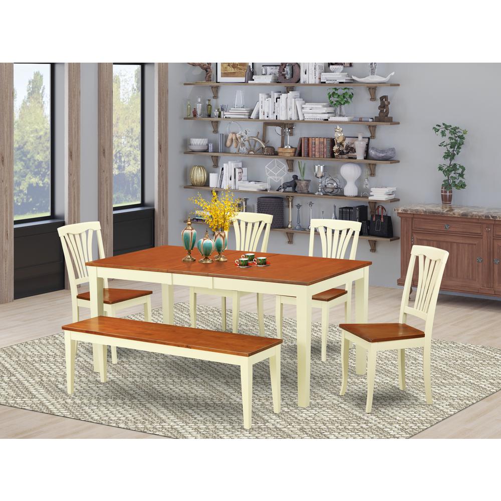 6-Pc  Dining  room  set-  Kitchen  dinette  Table  and  4  Kitchen  Dining  Chairs  along  with  Bench. Picture 6