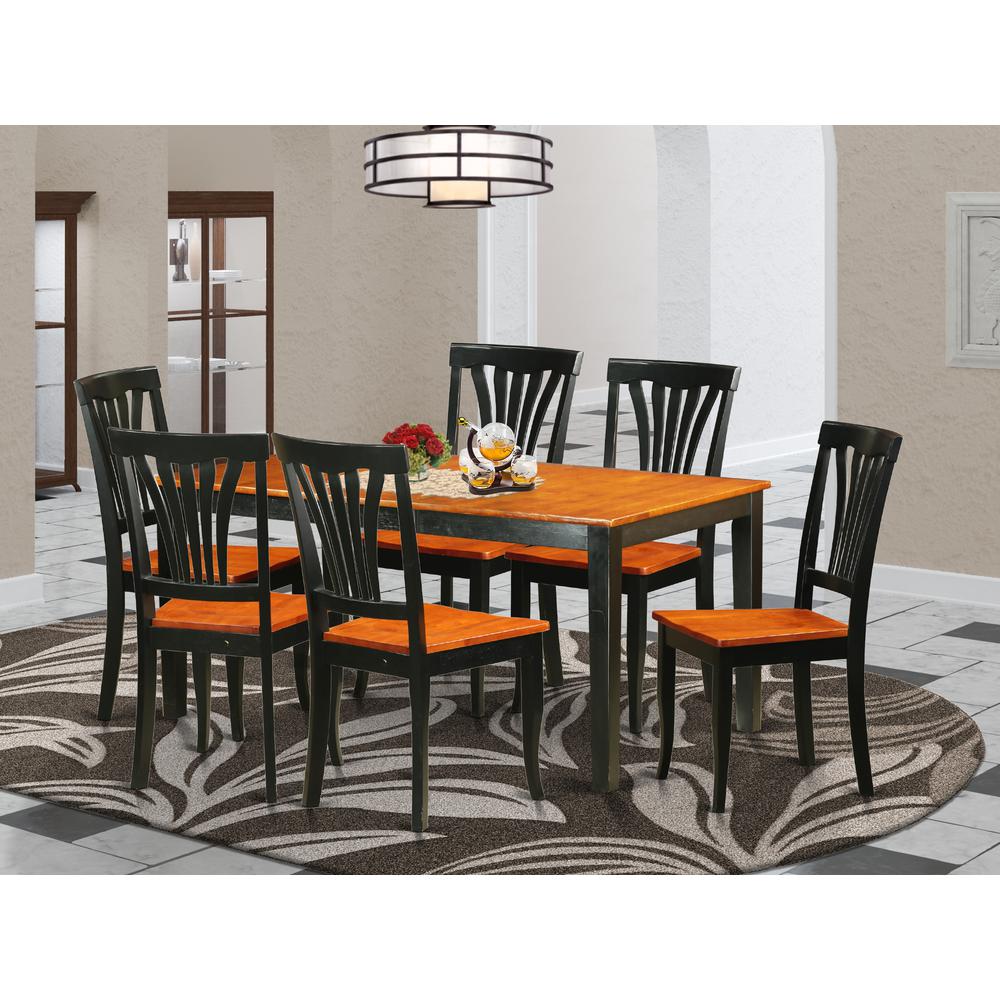 7  PC  Kitchen  Table  set-Dining  Table  and  6  Wood  Chairs. Picture 2