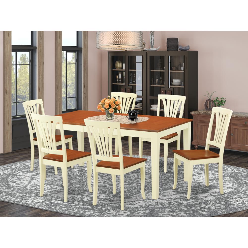 7  Pcs  Dining  set  -Kitchen  Table  and  6  Dining  Chairs. Picture 4