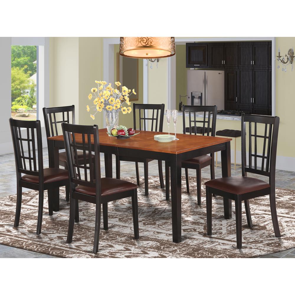 PC Dining room set-Dining Table with Leaf and Kitchen Chairs