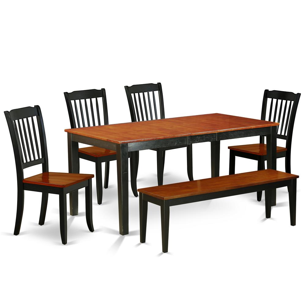 Dining Room Set Black & Cherry, NIDA6-BCH-W. Picture 1