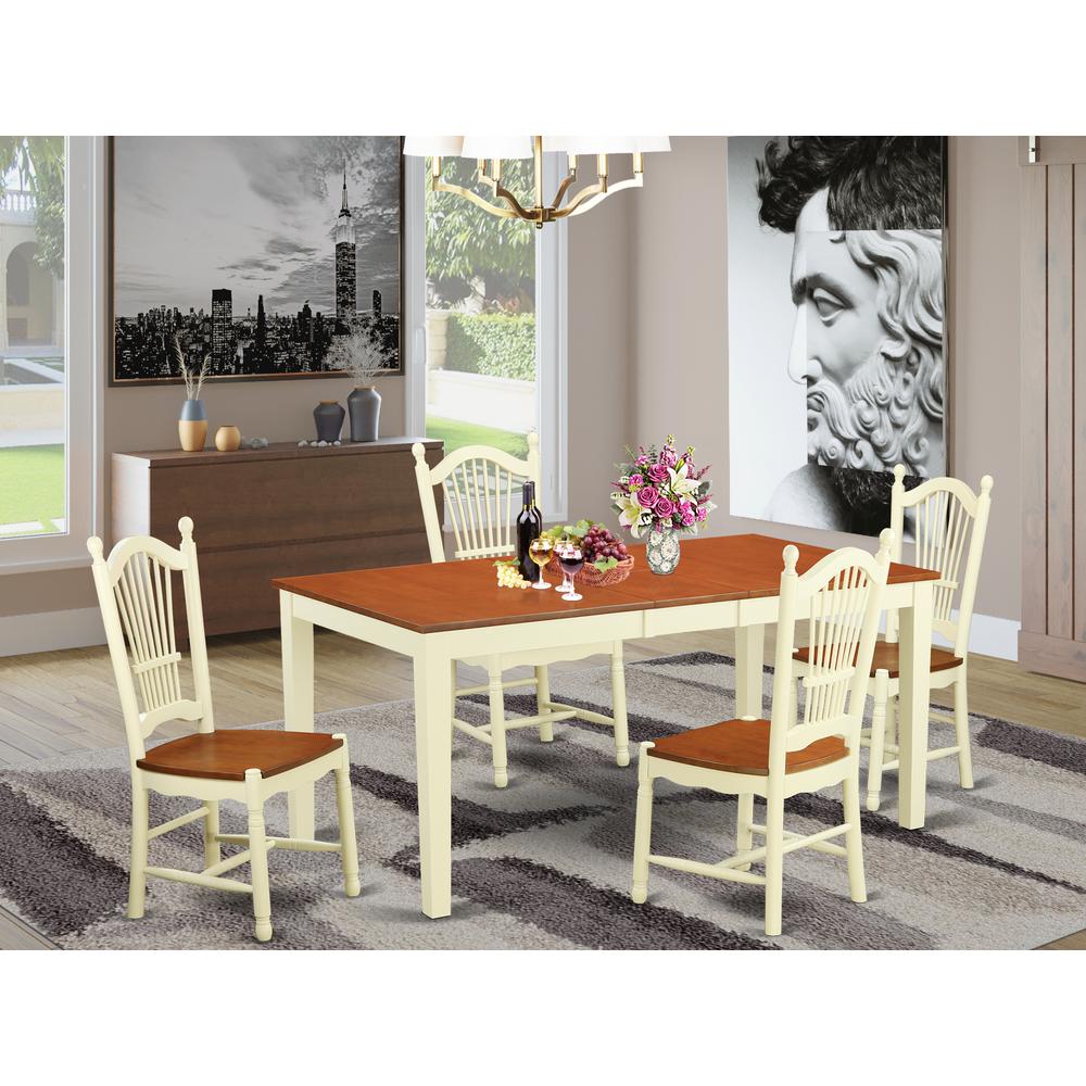 5  Pc  Dining  room  set  -  Dinette  Table  and  4  Kitchen  Dining  Chairs. Picture 4