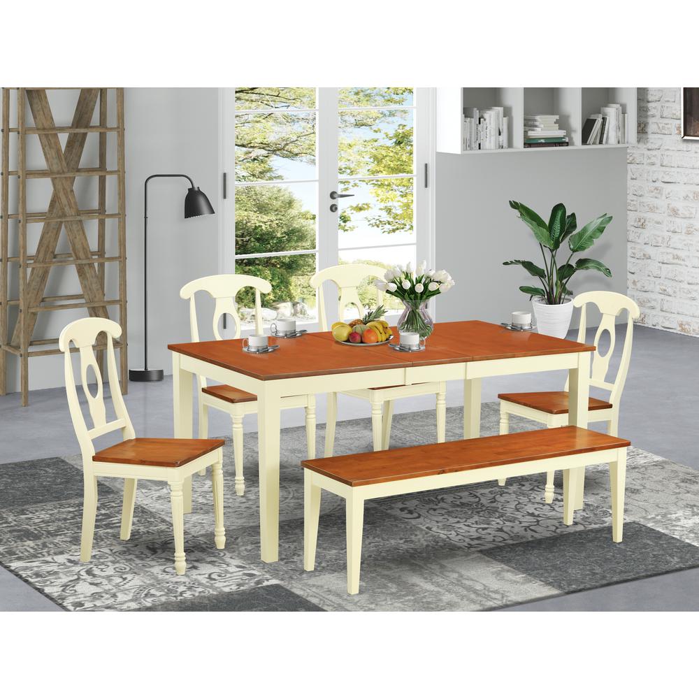 6-Pc  Dining  room  set  -  Kitchen  Table  and  4  Kitchen  Dining  Chairs  and  Bench. Picture 6