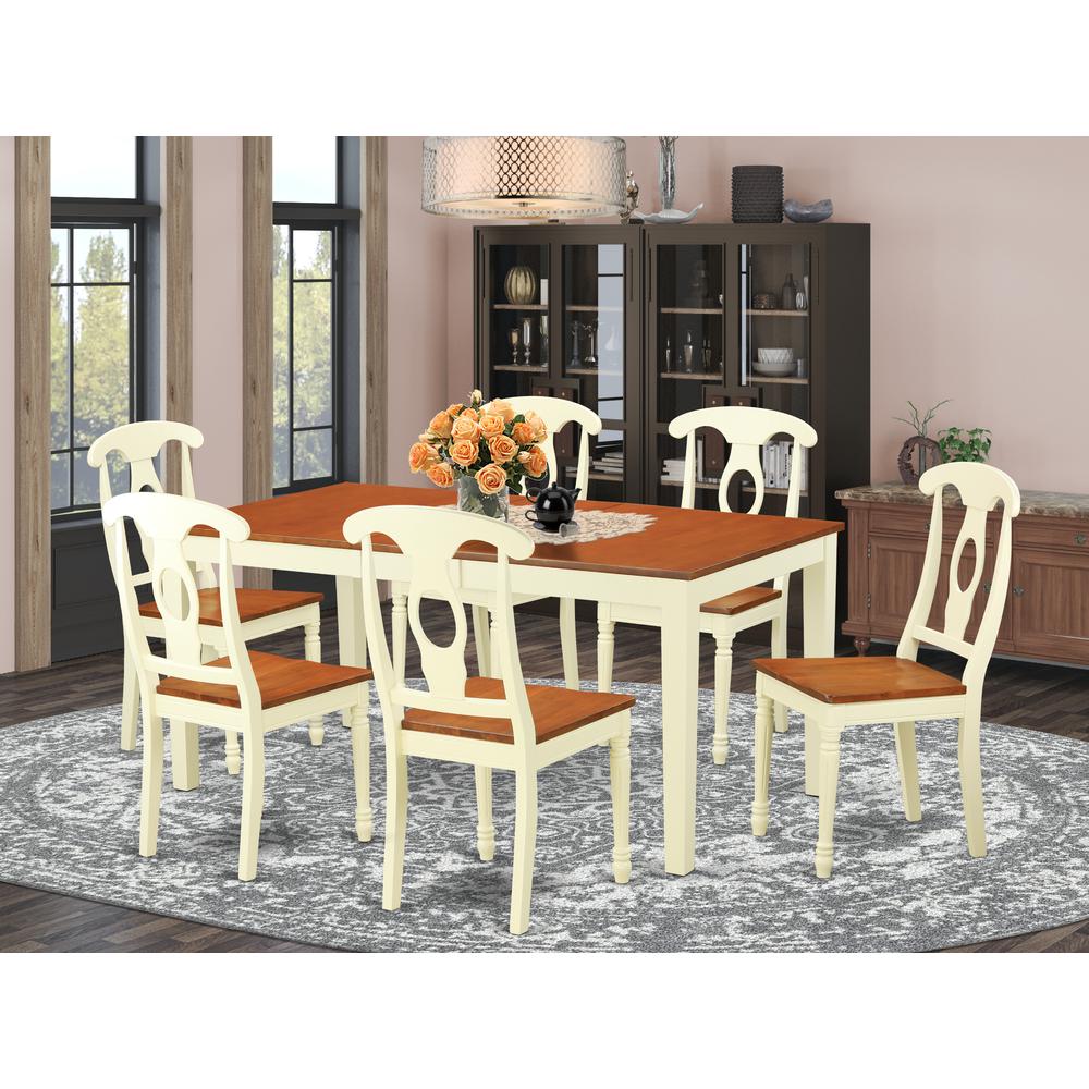 7  PC  Dining  room  sets  -Kitchen  dinette  Table  and  6  Kitchen  Chairs. Picture 4