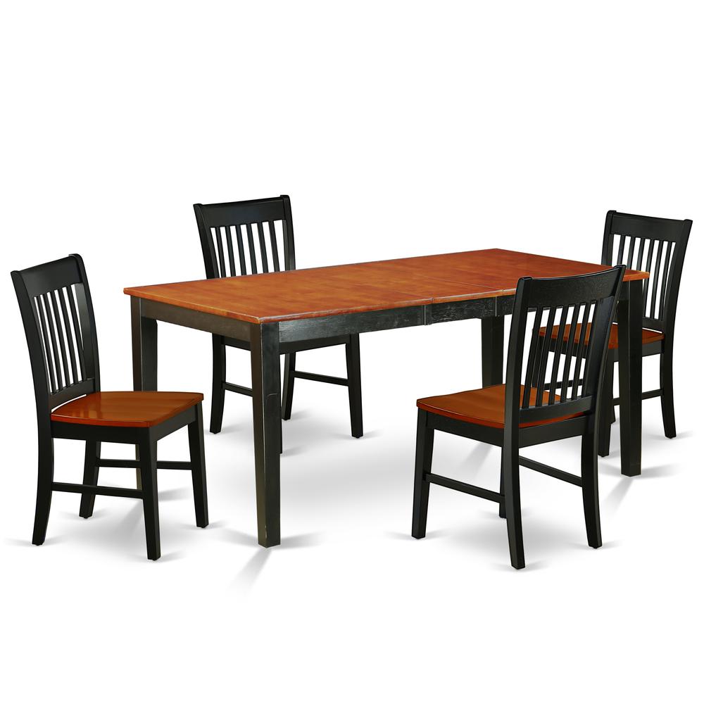 Dining Room Set Black & Cherry, NINO5-BCH-W. Picture 1