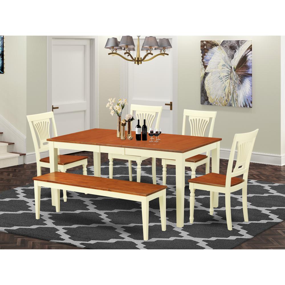6  Pc  dinette  Table  set  -  Dinette  Table  and  4  Kitchen  Chairs  coupled  with  Bench. Picture 6