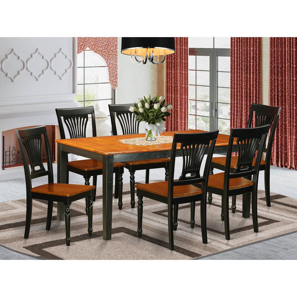 7  PC  Table  set-Dining  Table  and  6  Wood  Dining  Chairs. Picture 4