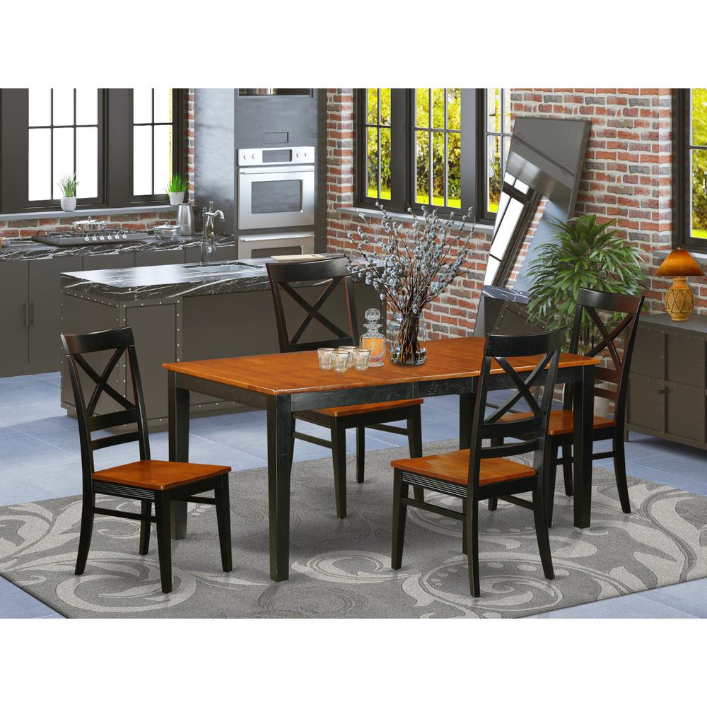 5  PC  Table  set-Dining  Table  and  4  Wood  Dining  Chairs. Picture 4