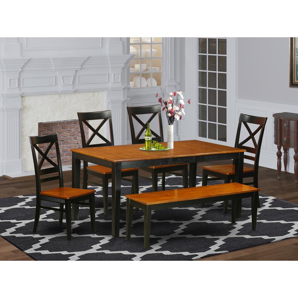 6  PC  Dining  room  set  with  bench-Kitchen  Tables  and  4  Dining  Chairs  Plus  bench. Picture 6