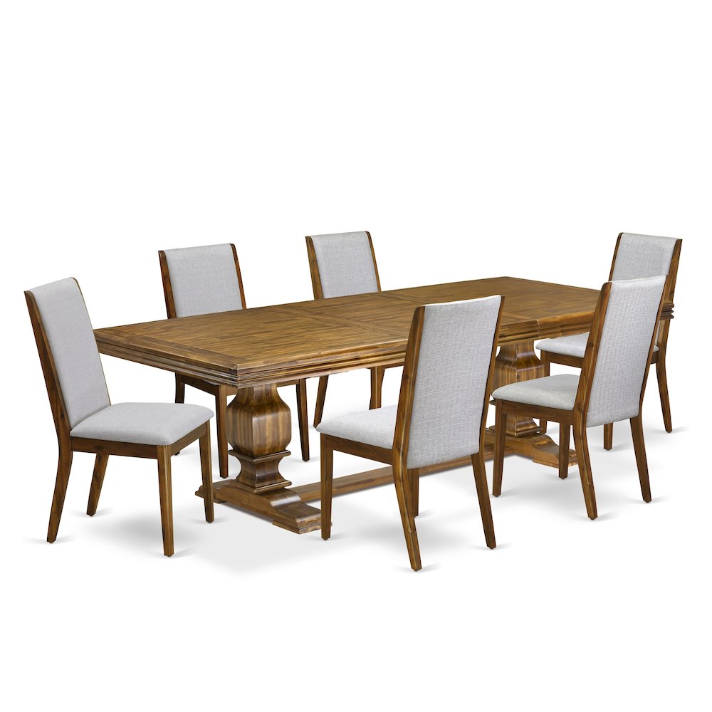 7 Pieces Dining Room set a Rectangular Kitchen Table and 6 Dining Chairs. Picture 1